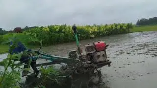 Most Viral Indian Village Power tiller work A Young boy work Alone at Field  Part -3