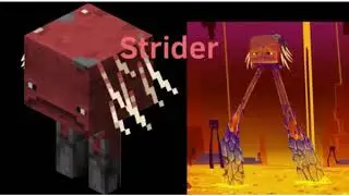 Minecraft Nether Update mobs in real life (20w27a)