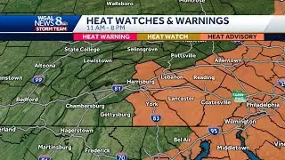 Heat advisory in effect for several Pennsylvania counties