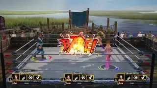 WWE 2K Battlegrounds Nia Jax VS Carmella,Mickie James Triple Threat Match