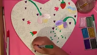 Paint and Markers Heart Project 🎨 Ella's Fun Art