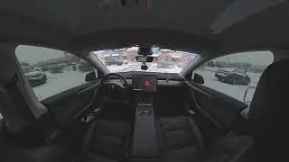 Tesla Actual Smart Summon in the snow