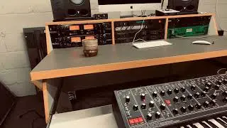 Joe meek VC1 gold letter with Moog matriarch