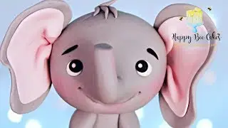 Baby ELEPHANT cake TOPPER tutorial | Elephant cake | DUMBO