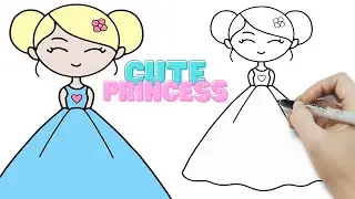 💛🌸 Hur man ritar en S&Ouml;T PRINSESS-docka - S&Ouml;T FLICKA L&Auml;TT