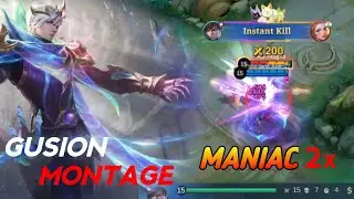 Видеомонтаж с Гусионом на средней линии | 2x Maniac | Mobile Legends Bang Bang