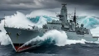 Massive Tsunami Hits Giant Army Ship