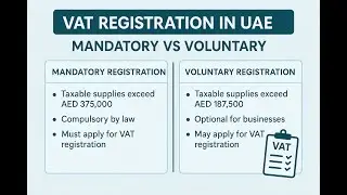 📌 UAE VAT Registration : Mandatory vs Voluntary | Explained Simply
