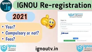 What is Re Registration in IGNOU? || IGNOU Re Registration 2021 || IGNOU ||