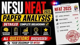 NFSU NFAT 2025 |Complete Paper Analysis | Previous Year Question Solution| #nfsu #forensicscience 