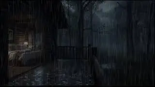 Peaceful Rainfall in a Warm Forest Cabin 🌧 | Relaxing Sleep Ambience