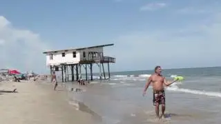 Surfside Beach Frisbee Player Surfers