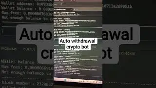 auto withdrawal crypto bot #cryptocurrency #bot #crypto #blockchain #eth