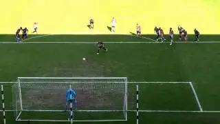 Kallum Higginbotham penalty Dunfermline Athletic vs Raith Rovers 08/04/17