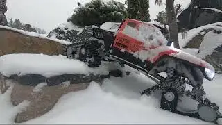 SCX6 snow tracks- Carpenter Lake
