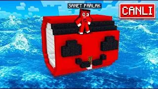[ CANLI YAYIN ] SAMET'in EVİ DENİZİN ORTASINDA KALDI !! - Minecraft