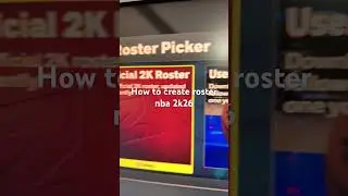How to create roster nba 2k26