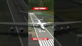World biggest plane try landing at short runway 😨/ flight simulator 2023