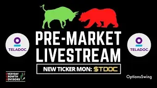 Live Pre-Market Update - New Ticker Monday! $TDOC $SPY $DJI $NQ