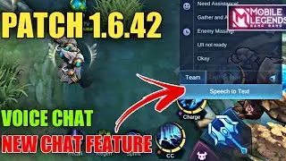 ML INGAME CHAT PATCH 1.6.42 | NEW FEATURE VOICE CHAT | Mobile Legends