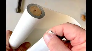 Trimming a Window Roller Shade to a custom width easily using a Power Saw