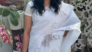 Munga check Applic work saree stock avl for order what&rsquo;s app 8072937829 #whitesarees #getzapparels 