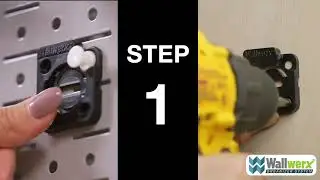 Simple storage & organization system install, with interchangeable Wallwerx attachments