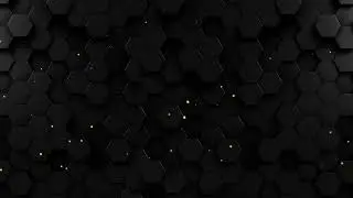 Black Hexagon Wall Loop Motion Graphics Background