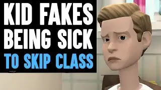 Kid FAKES Being SICK To Skip Class, What Happens Is Shocking | Dhar Mann Animated