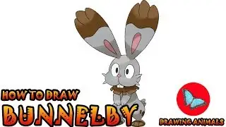 How To Draw Bunnelby Pokemon | Drawing Animals