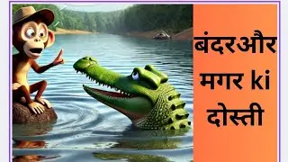 Magar और bandar ki kahani |desi kahani|2025|#Animals