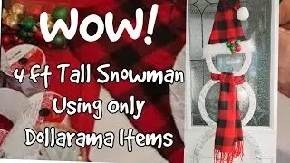 Dollarama Christmas DIY / Extra Large (4 foot tall) Snowman Door Hanging / Snowman Wreath