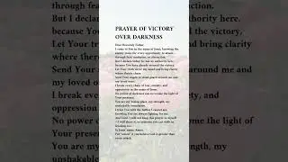 prayer of victory over darkness 🙏 #prayday  #god #religiousprayer #godwords #gospel #jesus #amen