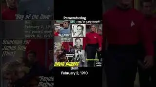 Remembering David Sharpe, born February 2, 1910 and passed away March 30, 1980.