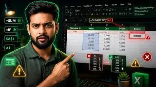📘 Excel Mistakes Series | Formula Reference & #### Error 📊 | TechLoons #excel #datascience
