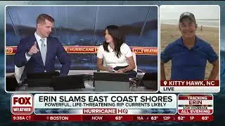 Mike Seidel FOX Weather Hurricane Erin Kitty Hawk, NC 8-20--2025