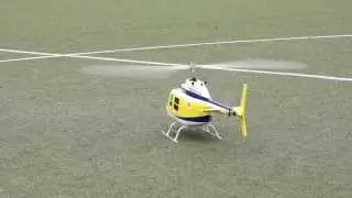 JET RANGER with self built scale rotorhead and flybarless system (MicroBeast)