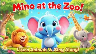 🎵 Mino the Elephant at the Zoo | Learn Animals Song for Toddlers 🐘🦁