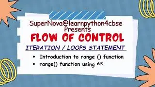 Class 11 CBSE | range () function in python | Class 11 CS | Class 11 IP | Loops in python | for