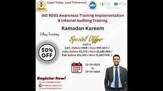 EBSTAC brings ISO 9001 Awareness, Implementation & Internal Auditing Training!