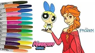 Powerpuff Girls Coloring Book Color Swap Blossom Disneys Frozen Elsa PPG Colour Swap