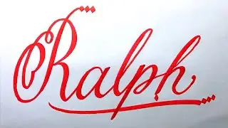 Ralph Name Signature Calligraphy Status | How to Cursive write with cut Marker #ralph @ralph