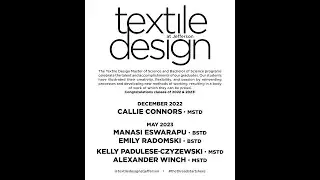 May 2023 Textile Design Thesis + Capstone Exhibition Walkthrough
