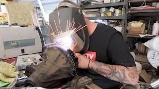 Welding the diff on the Miata!