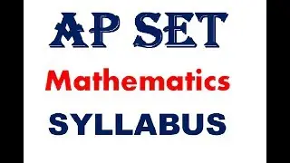 APSET Mathematics Syllabus in English & తెలుగు లో ap set mathematics topics