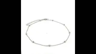Silver ankle bracelet
