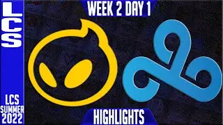 DIG vs C9 Highlights | LCS Summer 2022 W2D1 | Dignitas vs Cloud9