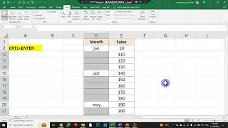 Excel trick and tips ( Ctrl+enter ) | Excel shortcuts tricks | Msexcel tricks