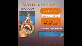 MEMBERSHIP LIVESTREAM SATURDAY, AUGUST 31, 2024, 10AM EASTERN TIME, US - Weaved Frame Pendant, Easy