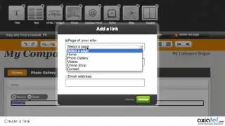 Creating a Link  -- Create a website with Axiatel.com